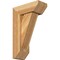 Ekena Millwork Traditional Slat Rough Sawn Bracket w/ Offset Brace, Western Red Cedar, 6"W x 14"D x 22"H BKT0604X14X22TRA06RWR - alternate 1